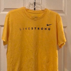 Yellow Nike Livestrong short sleeve t shirt